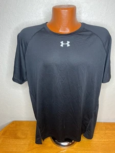 Herren Under Armour Run Fitted S/S Sport T-Shirt Extra Large XL - Schwarz - Poly - Bild 1 von 5