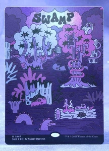 Swamp (1947) - FOIL MTG - Secret Lair Flower Power SLD Ashley Dreyfus - NM - Picture 1 of 4