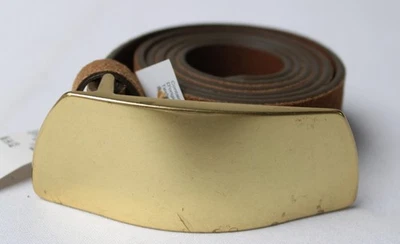 Madewell Women's Organic Hardware Suede Leather Belt LB3 Aged Cognac Size XS - Image 1 of 4