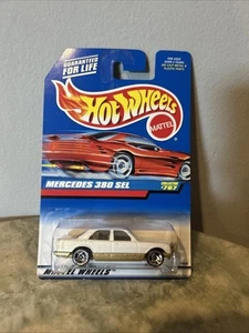 đHot Wheels 1998 #767đ„Mercedes-Benz 380 SEL Pearl WhiteâChrom SĂ€geblatt RĂ€der - Bild 1 von 3