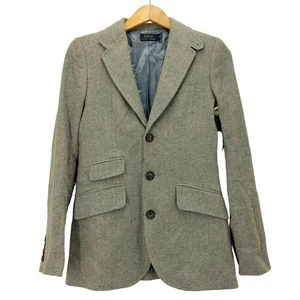 Ralph Lauren Polo Herringbone Nep 3B Tailored Jacket Women UK 00 Linen Cotton - Picture 1 of 6
