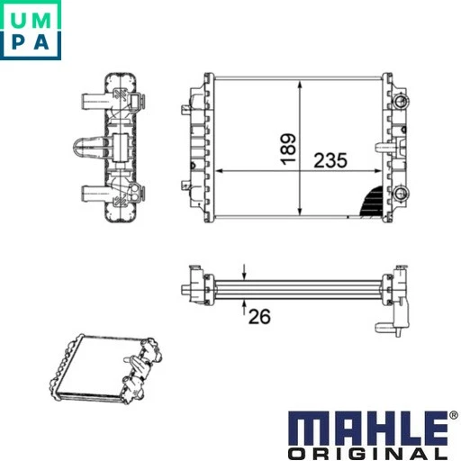 RADIATOR ENGINE COOLING CR 913 000P FOR AUDI Q5/Van A7/Sportback A8/D4 A5 A4 - Image 1 of 4