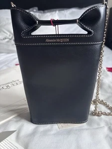 Alexander McQueen The Bow Black Leather Mini Crossbody Bag - New With Tags - Picture 1 of 19