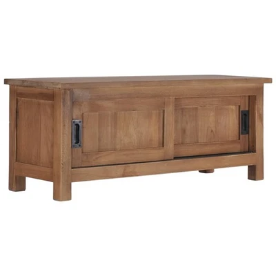 Mobile Porta TV 90x30x35 cm Massello di Teak Armadietto Madia Consolle vidaXL - Immagine 1 di 4