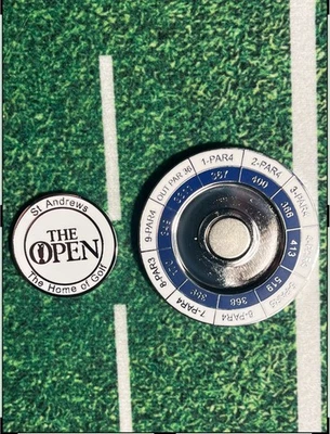 Marcador de pelota de golf y moneda de yardage St. Andrew’s The Open Championship Foto 1 de 4