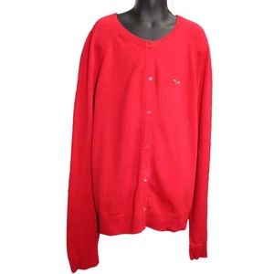 Lands' End Uniform Girl's Size Large (14) Cardigan Sweater, Red w/Dog - Picture 1 of 4