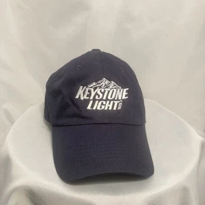 Keystone Light Hat Sportsman Vintage Navy Cotton Adjustable Strap Beer Cap - Picture 1 of 5