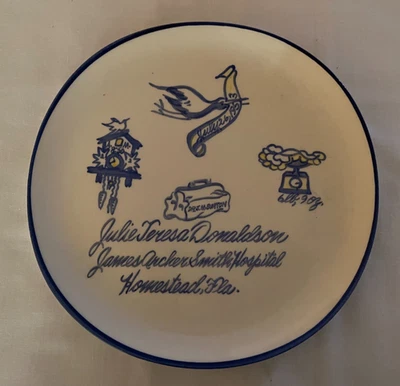 Crooksville 1953 anuncio de nacimiento personalizado 9" placa Homestead FL usado Foto 1 de 4