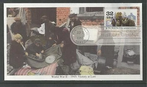 # 2981-g Segunda Guerra Mundial: 1945 Camino a la Victoria, 1995 Místico Primer Día Cubierta - Imagen 1 de 2