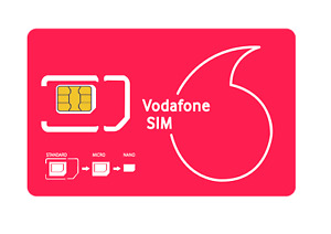 New Sealed Vodafone PAYG Standard Micro & Nano Triple SIM Card Pay As You Go
