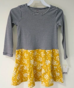Brand New Tea Collection Golden Wildflowers Tiered Skirted Dress Girl's Size 10 - Picture 1 of 1