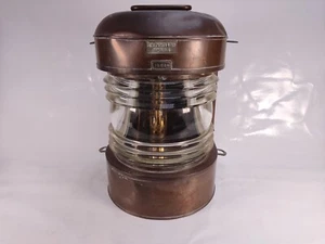 Very large antique heavy copper ships light Peters and Bey Hamburg - Picture 1 of 16