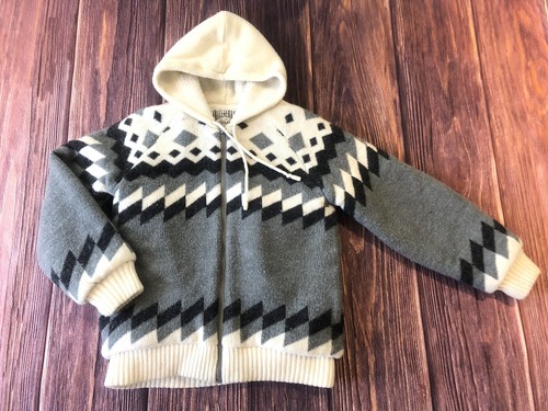 OFF WHITE Giacca maglione esterno misto lana vintage foderata sherpa donna media