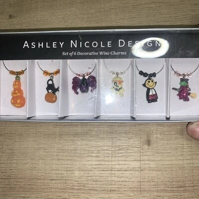 Ashley Nicole Design Set Of 6 Decorative Halloween Wine Charms - Image 1 of 4