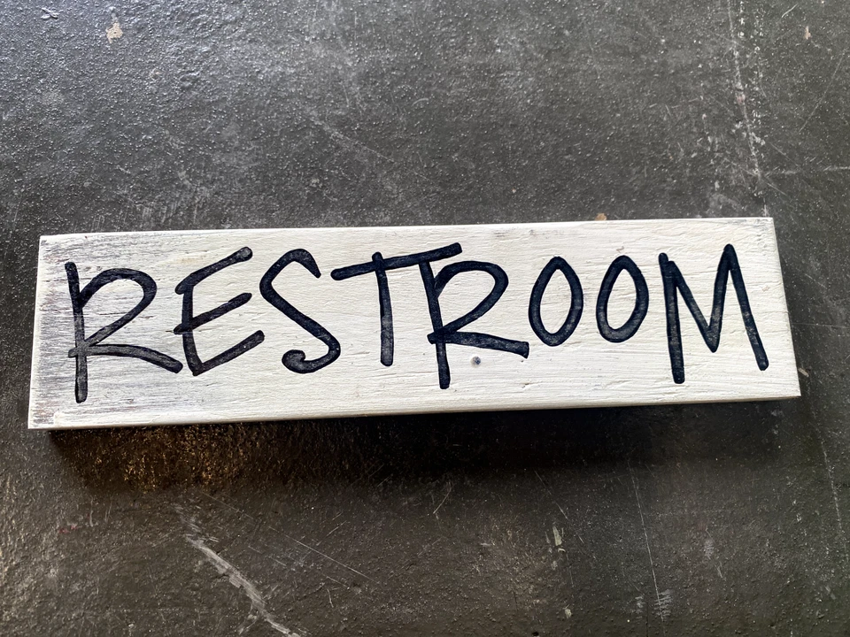 Деревянный знак для ванной комнаты туалет винтажный фермерский дом стиль домашний декор - Изображение 1 из 1