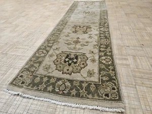 2.6x8 KALATY OUSHAK RUG - FINE HAND WOVEN RUG 100% WOOL GOOD CONDITION - Picture 1 of 10