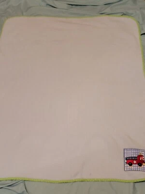 Circo 蓝色消防车在旅途中! 抓绒婴儿毯绿点装饰 30x40  — 第 1/3 张图片