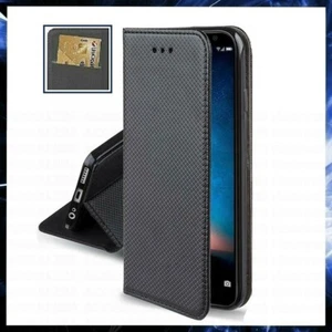 COQUE PORTEFEUILLE NOIR Pour APPLE IPHONE 8 PLUS ETUI HOUSSE LIVRE ANTICHOC I8+ - Photo 1 sur 6