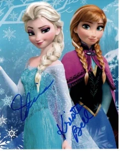 KRISTEN BELL and IDINA MENZEL Signed Autographed 8x10 DISNEY FROZEN Photo - Picture 1 of 1