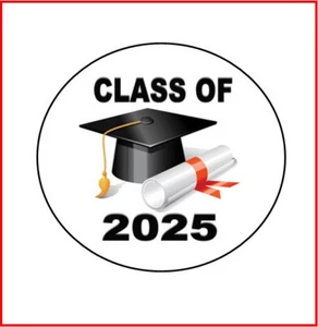 BUSTA SIGILLI ETICHETTE 1,5" TONDA Classe 2025 tappo e diploma Laurea - Foto 1 di 2