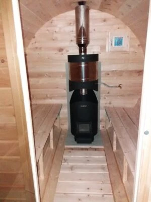 Sauna-Fass Zirbe mit Anhänger mobil Neu - Bild 1 von 4