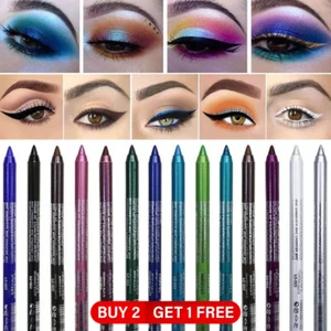 Eye Pencil Eyeliner Pen Waterproof Long Lasting Eye Liner Brighten Eyebrow - Picture 1 of 37
