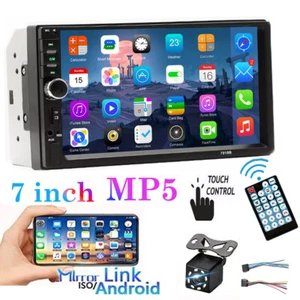 7" Radio Estereo De Pantalla Para Coche Carro MP5 USB/SD/AUX/FM Con 12LED Cámara - Imagen 1 de 14