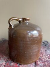 Antique Brown Stoneware 1 Gallon Jug Albany Glaze
