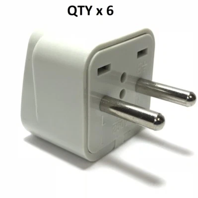 Adaptador de enchufe convertidor de enchufe americano a europeo 6pk enchufe de EE. UU. a la UE estilo  Foto 1 de 4