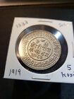 STK 1333  1919 INDIA Princely States KUTCH 5  Kori George VI Silver Coin