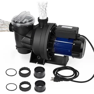 1.6HP Swimming Pool Pump 1200W/115V In/Above Ground with Strainer Basket - Picture 1 of 7