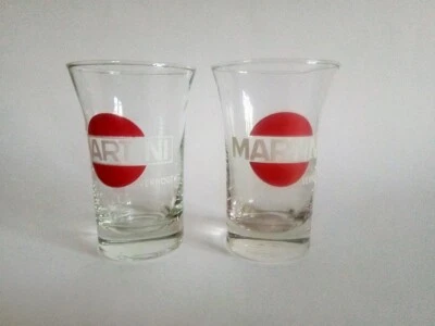 2x vasos raros Bauhaus Martini Vermuth años 60 Italia Foto 1 de 4