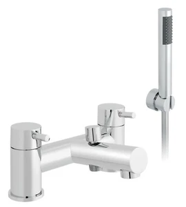 VADO INFINITA TARIS ZOO DECK BATH SHOWER MIXER + KIT CHROME MDL-TAR-005 - Picture 1 of 3