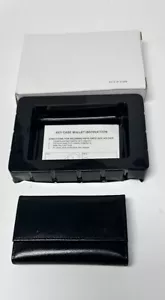 Jeun Bang schwarz Leder Schlüsselclip Geldbörse Tragetasche dreifach faltbar neu - Bild 1 von 12