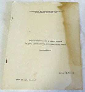 1967 Roger J. Raimist ~ LABORATORY EXPERIENCES IN MARINE BIOLOGY manuscript - Picture 1 of 1