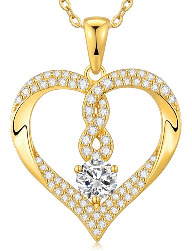 UNDERCOVER LOUISA SECRET Collane con Pietra Nascita Cuore Infinita da Donna Argento Sterling 925...