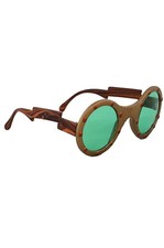 Occhiali steampunk con lente bellissima a dominante verde