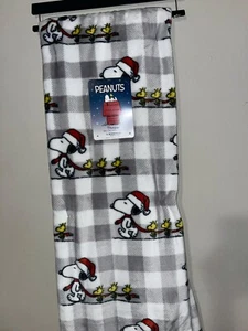 Peanuts Snoopy Weihnachten weiß Decke Überwurf Berkshire 🎄🤍 Plaid Neu mit Etikett Woodstock - Bild 1 von 4