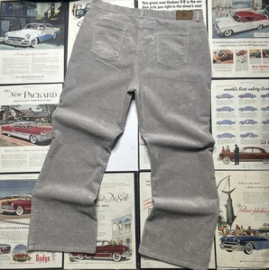 Lauren Jeans Co Ralph Lauren Hose Damen 14 Grau Cord Straight Stretch - Bild 1 von 12