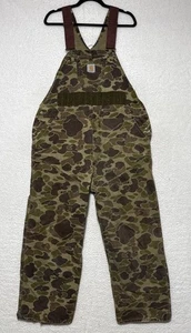 Mono de Lona Doble Rodilla Camuflaje Carhartt De Colección RARO Talla 42 X 28 - Imagen 1 de 12