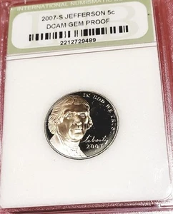 2007-s Jefferson 5c Dcam Gem Proof - Picture 1 of 2
