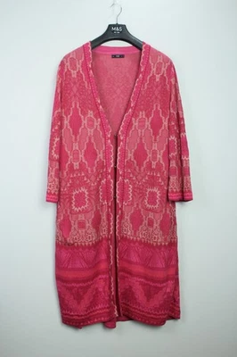 Excellent IVKO Rosewood Cotton & Linen Womens Cargidress Cardigan XXL 44 Pink - Image 1 of 4