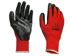 Scan - Palm Dipped Black Nitrile Gloves - Medium (Size 8) - Picture 1 of 1