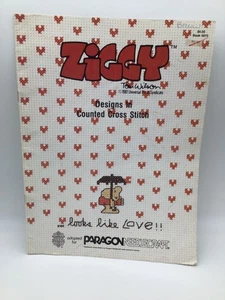 Paragon Needlecraft Book 1981 Ziggy # 5075 In Counted Cross Stitch 20 Patterns - Picture 1 of 8