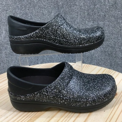 Crocs Zapatos Mujer 10 Neria Pro II Gráfico Sin Cordones Zuecos de Trabajo Negro Gris 205385 Foto 1 de 4