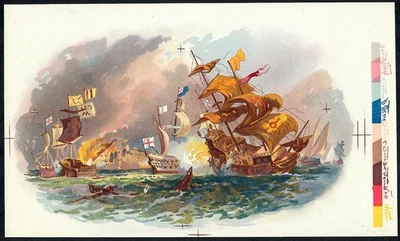 Etiqueta de cigarro interior sin título de armada/acorazado de colección a prueba Foto 1 de 2