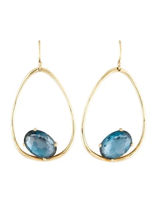 PENDIENTES LÁGRIMA ABIERTOS ESCULPIDOS TOPACIO ORO AMARILLO 18K 750 IPPOLITA Foto 1 de 4