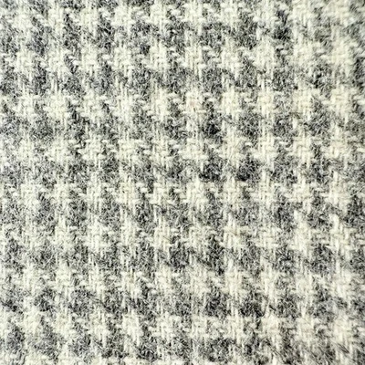 2 Tone Houndstooth Gray Wool Blend Fabric 12 oz / yd Jacket Weight  63"x58" - Image 1 of 4