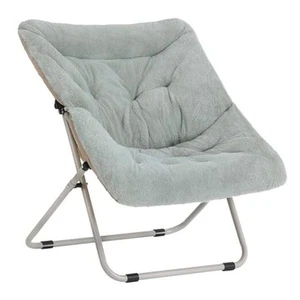 Comfy Folded Chair, Soft Faux Fur Oversized Folding Accent Chair, Lounge Lazy - Picture 1 of 7