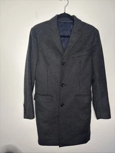 J.Crew Mens Ludlow Topcoat Wool Cashmere Coat Gray Charcoal 34 S - Picture 1 of 7